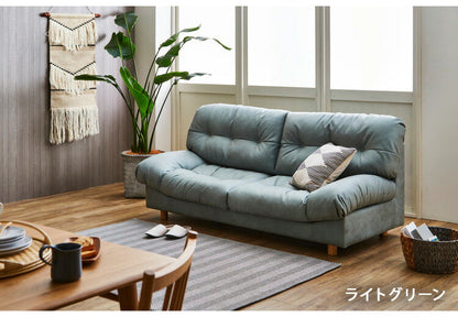 ソファ 3人掛け シンプル 脚つき 脚付き レザー ファブリック コンパクトソファ 一人暮らし 北欧 インテリア ローソファ ロータイプ リビング リビングソファー(代引不可)