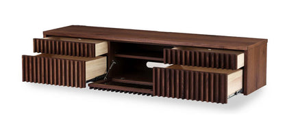 テレビ台 国産 幅180cm 壁掛け ローボード 縦格子 和風 日本 テレビボード TV台 引き出し 格子 オーク 節あり フラップ扉 収納 新生活 模様替え(代引不可)