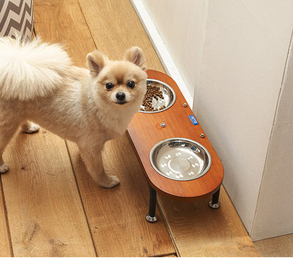 フードボウル 完成品 幅51cm ステンレス Mサイズ ペット用品 エサ皿 食器台 フードスタンド 食事台 食器台 ご飯台 エサ台 えさ台 食器スタンド 犬用 猫用 ペット用 スチール(代引不可)