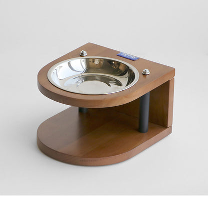 フードボウル 完成品 幅18cm 高さ12cm ステンレス Mサイズ 壁面固定 犬猫兼用 ペット用食器 ペット用品 エサ台 犬用 猫用 首の負担軽減(代引不可)