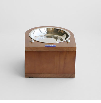 フードボウル 完成品 幅18cm 高さ12cm ステンレス Mサイズ 壁面固定 犬猫兼用 ペット用食器 ペット用品 エサ台 犬用 猫用 首の負担軽減(代引不可)