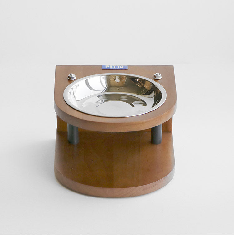 フードボウル 完成品 幅18cm 高さ12cm ステンレス Mサイズ 壁面固定 犬猫兼用 ペット用食器 ペット用品 エサ台 犬用 猫用 首の負担軽減(代引不可)