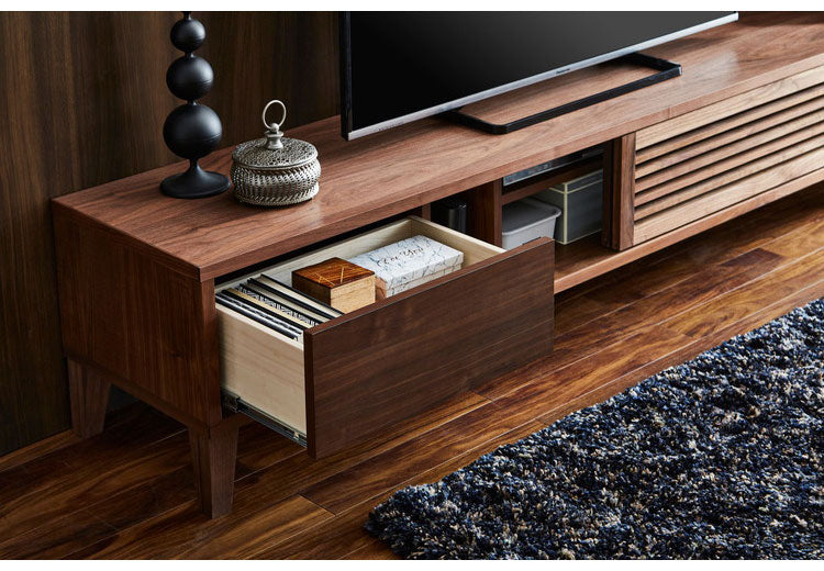 テレビ台 国産 幅180cm 格子 高脚15cm 細かな収納 コードスリット テレビボード 稼働棚 引き出し スタイリッシュなデザイン 新生活 模様替え 引っ越し(代引不可)