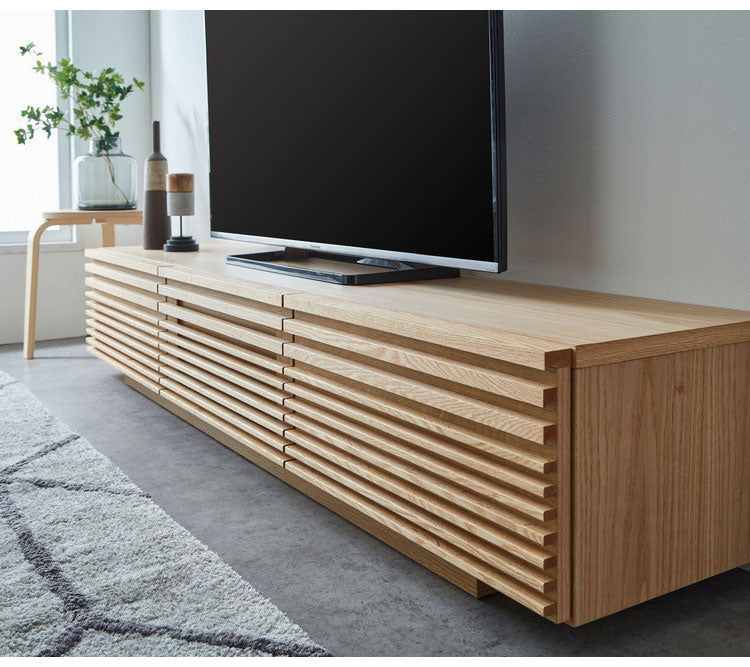 テレビ台 国産 幅180cm ローボード ロータイプ 格子 引き出し フラップ扉 大容量 木製 和風 オーク 無垢ルーパー 高級感 新生活 引っ越し 模様替え(代引不可)