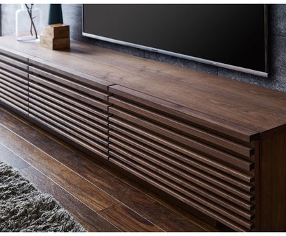 テレビ台 国産 幅200cm ローボード ロータイプ 格子 引き出し フラップ扉 大容量 木製 和風 オーク 無垢ルーパー 高級感 新生活 引っ越し 模様替え(代引不可)