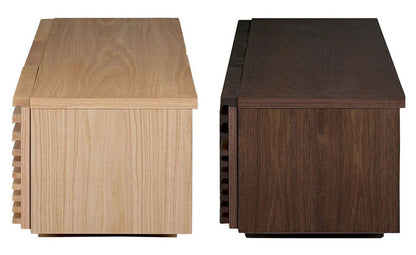 テレビ台 国産 幅200cm ローボード ロータイプ 格子 引き出し フラップ扉 大容量 木製 和風 オーク 無垢ルーパー 高級感 新生活 引っ越し 模様替え(代引不可)