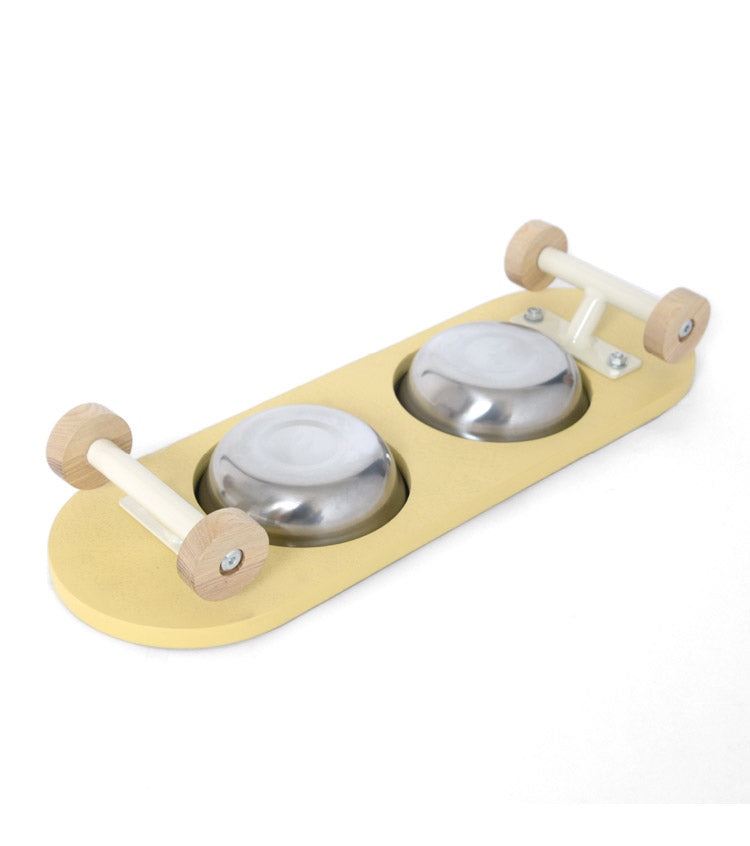 フードボウル 完成品 幅45cm Sサイズ ペット用食器 ペット用品 エサ皿 食器台 フードスタンド 食事台 食器台 ご飯台 エサ台 えさ台 食器スタンド 犬用 猫用 ペット用 スケートボード(代引不可)