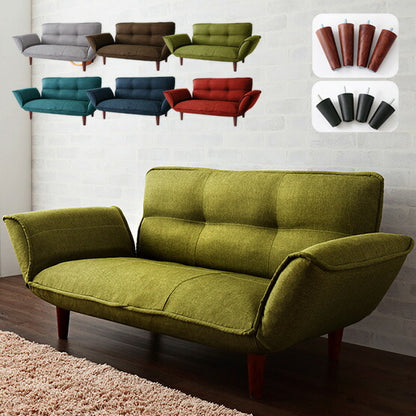 日本製 国産 カウチソファ ソファ カウチ 2人掛け 二人掛け ソファ 二人掛けソファー KAN TASK コンパクト カウチソファー シンプル おしゃれ 和楽(代引不可)