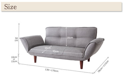 日本製 国産 カウチソファ ソファ カウチ 2人掛け 二人掛け ソファ 二人掛けソファー KAN TASK コンパクト カウチソファー シンプル おしゃれ 和楽(代引不可)
