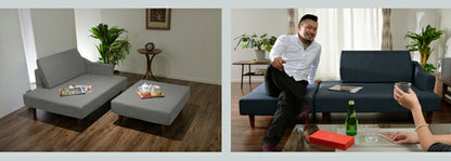 日本製 ポケットコイル入り カウチソファ SENAMI A679 ソファ ローソファー 二人掛け 2人掛け オットマン ソファ コンパクト おしゃれ 北欧 ナチュラル ソファ ソファベッド ごろ寝 くつろぎ(代引不可)