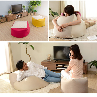 ビーズクッション 日本製 幅59.5 奥行き36.5 四角 和楽 クッション ビーズ おしゃれ かわいい 北欧 スクエア 洗えるカバー 国産 韓国(代引不可)