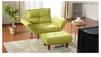 1人用カウチソファ+オットマン 日本製 1人掛け リクライニング ソファとオットマンセット インテリア ロー ソファー ローソファー カウチソファー リクライニング コンパクト 組み合わせ かわいい(代引不可)