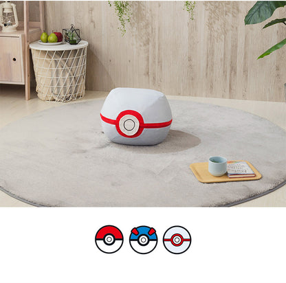 日本製 ポケモン Pokemon モンスターボール オットマン ビーズソファ ビーズオットマン 一人掛け ビーズクッション 肘付き(代引不可)