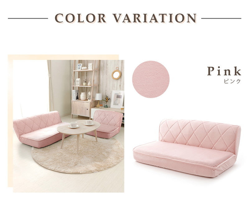 日本製 大人かわいい ローバック フロアソファ セット 3人掛け 三人掛け おしゃれ 北欧 ローソファ ソファー こたつソファ 14段階 リクライニング(代引不可)