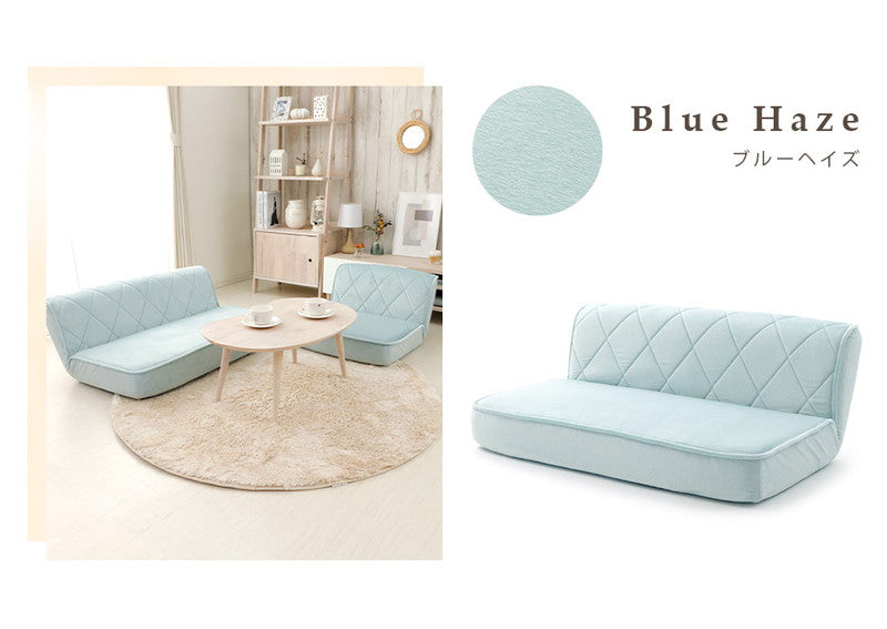 日本製 大人かわいい ローバック フロアソファ セット 3人掛け 三人掛け おしゃれ 北欧 ローソファ ソファー こたつソファ 14段階 リクライニング(代引不可)