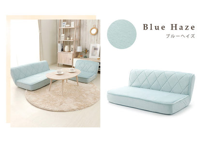 日本製 大人かわいい ローバック フロアソファ セット 3人掛け 三人掛け おしゃれ 北欧 ローソファ ソファー こたつソファ 14段階 リクライニング(代引不可)