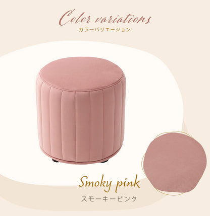 スツール サイドテーブル 日本製 ソファ 椅子 チェア くすみカラー ベロア キルト オットマン 上品 高級感 大人かわいい おしゃれ ワンルーム 一人暮らし コンパクト 安定 座り心地(代引不可)