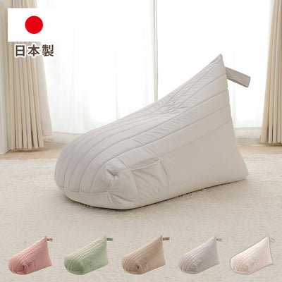 ビーズクッション 日本製 ベロア キルト 上品 高級感 大人かわいい クッション ソファ 座椅子 くすみカラー おしゃれ 北欧 ワンルーム 一人暮らし コンパクト 背もたれ(代引不可)