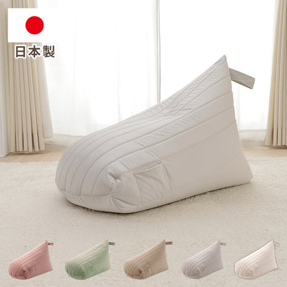 ビーズクッション 日本製 ベロア キルト 上品 高級感 大人かわいい クッション ソファ 座椅子 くすみカラー おしゃれ 北欧 ワンルーム 一人暮らし コンパクト 背もたれ(代引不可)