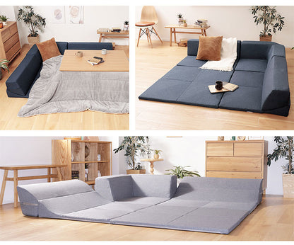 ローソファ4点セット 2人掛け マット コーナー 日本製 組み替え自在 プレイマット リクライニング 国産 ソファ リビング ダイニング インテリア 北欧 かわいい おしゃれ 家族 ファミリー(代引不可)