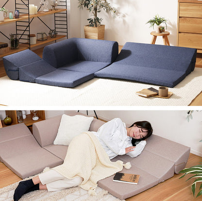 ローソファー 3点セット 日本製 フロアソファ 組み替え自在 リクライニング レイアウト 低め コーナー 国産 2人掛け 3人掛け 北欧 おしゃれ ソファ インテリア かわいい リビング ダイニング(代引不可)