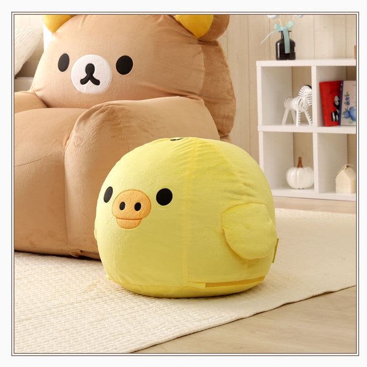 キイロイトリ オットマン ビーズ キャラクター kiiroitori リラックマ rilakkuma かわいい 子ども部屋 こども キッズ 日本製 ソファー 一人掛け リラックス ごゆるり カバーリング 洗濯可能(代引不可)
