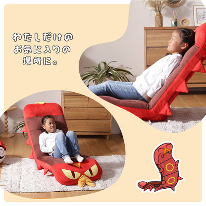 ヤクデ 座椅子 ポケモン ポケットモンスター キャラクター 座いす リクライニング yakude pokemon スウェード調 一人掛け かわいい リラックス 昼寝 日本製 国産 インテリア リビング ダイニング(代引不可)