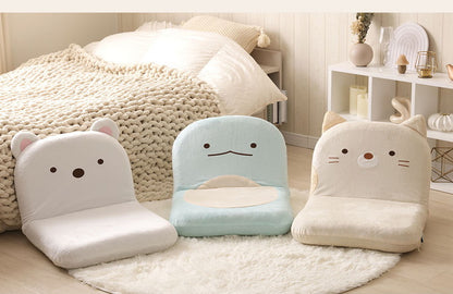 座椅子 すみっコぐらし 日本製 14段階ギア しろくま ねこ とかげ リクライニング 座いす すみっこ すみっこぐらし 椅子 イス チェア コンパクト 折りたたみ インテリア 北欧 かわいい キャラクター(代引不可)