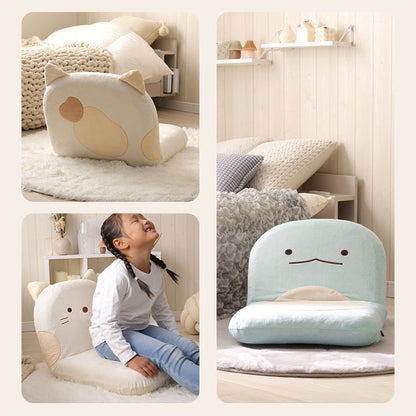 座椅子 すみっコぐらし 日本製 14段階ギア しろくま ねこ とかげ リクライニング 座いす すみっこ すみっこぐらし 椅子 イス チェア コンパクト 折りたたみ インテリア 北欧 かわいい キャラクター(代引不可)