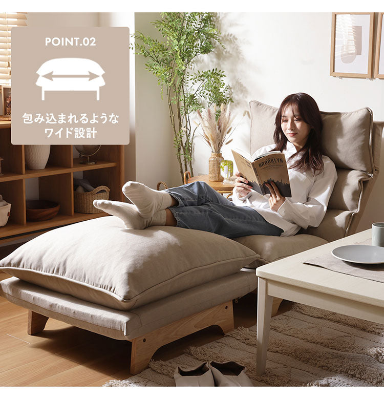 オットマン クッション付き 日本製 座面高30cm 木脚 天然木 1人掛け ワイドサイズ おしゃれ フットレスト コーデュロイ ダリアン ダブルクッション ソファ 椅子 a1427 73×72×46cm リビング ソファー(代引不可)