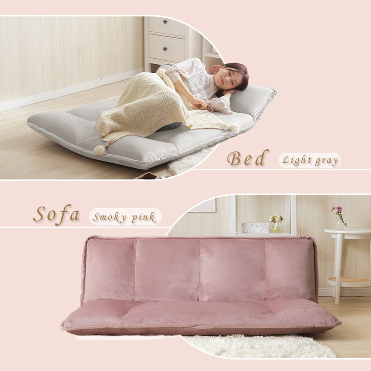 ソファ 和楽の風 mini ベロア生地 フロアソファ ローソファ リクライニング ソファベッド おしゃれ 二人掛け コンパクト リビング 大人かわいい くすみカラー インテリア 北欧 おしゃれ かわいい(代引不可)