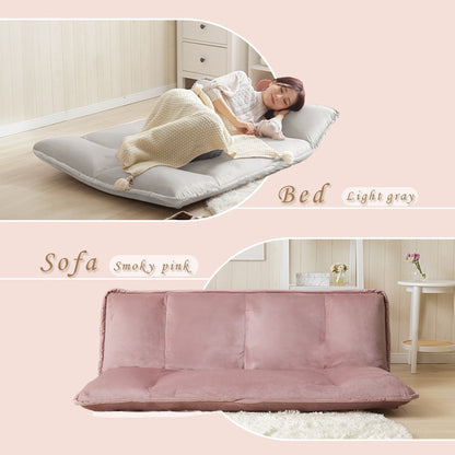 ソファ 和楽の風 mini ベロア生地 フロアソファ ローソファ リクライニング ソファベッド おしゃれ 二人掛け コンパクト リビング 大人かわいい くすみカラー インテリア 北欧 おしゃれ かわいい(代引不可)