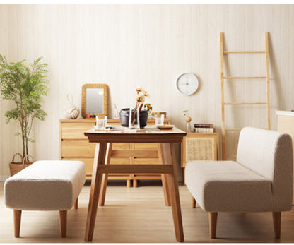 ダイニングソファ ベンチソファ ブークレ生地 二人掛けブークレ ソファ 肘掛けなし 背もたれなし 脚付 レイアウト自由 シンプル ふんわり おしゃれ ゆったり 2P 日本製 ベンチ ソファ ソファー(代引不可)