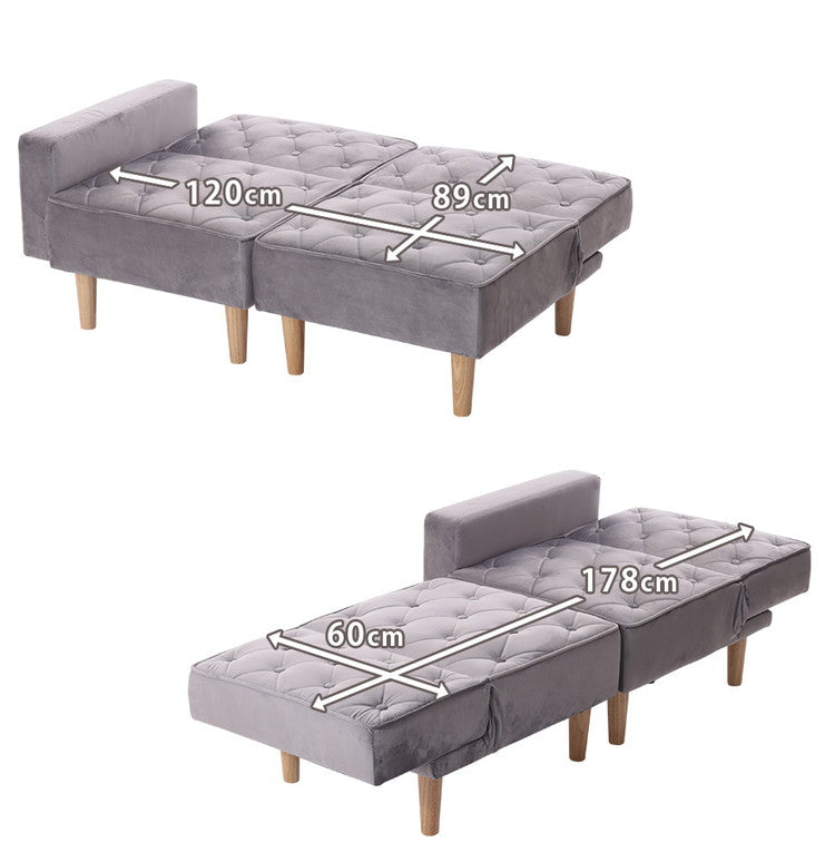 ソファ コンパクト リクライニング ローソファ ベロア調 キルティング 肘有 肘無 ベッドスタイル ワンルーム 一人暮らし おしゃれ かわいい レイアウト自由 ソファ ソファー ベロア(代引不可)