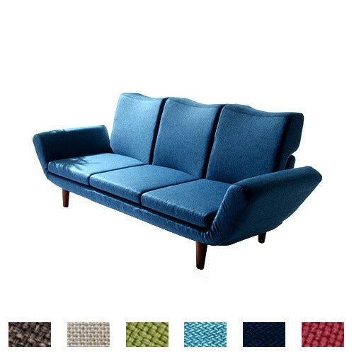 和楽のTONT 3Pソファー ソファー 国産 日本製 和楽 和楽のTONT 国産ソファ A538 肘掛け付き 脚付き リクライニング(代引不可)