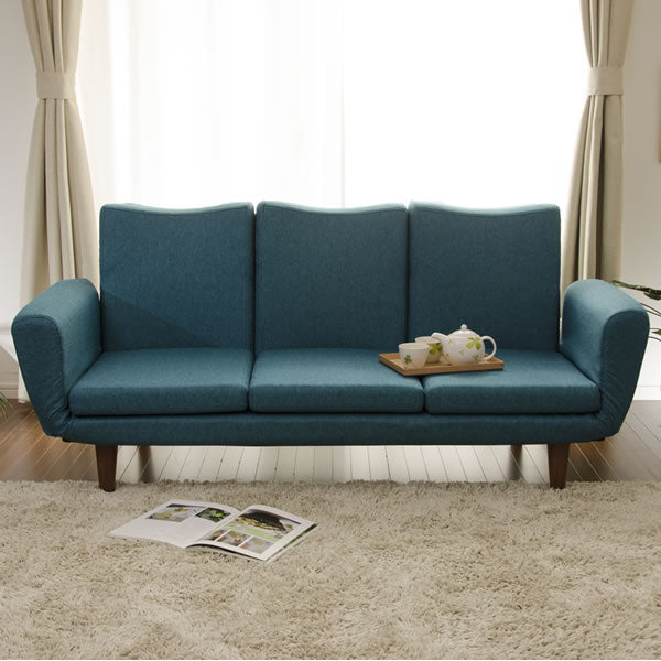 和楽のTONT 3Pソファー ソファー 国産 日本製 和楽 和楽のTONT 国産ソファ A538 肘掛け付き 脚付き リクライニング(代引不可)