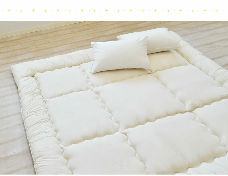 日本製 防ダニ 大きな敷き布団 ファミリーサイズ 240×200cm 敷布団 敷ふとん しき布団 抗菌防臭わた 帝人 マイティトップ使用(代引不可)