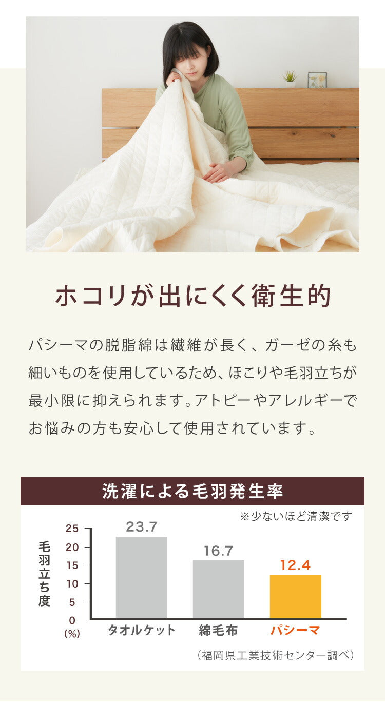 【パシーマ限定プレゼント中】パシーマ セット キルトケット&パットシーツ シングル 敷きパッド シーツ ガーゼケット 肌布団 ふとん 夏掛け 綿 洗える ベッドパッド 日本製 ベッドシーツ