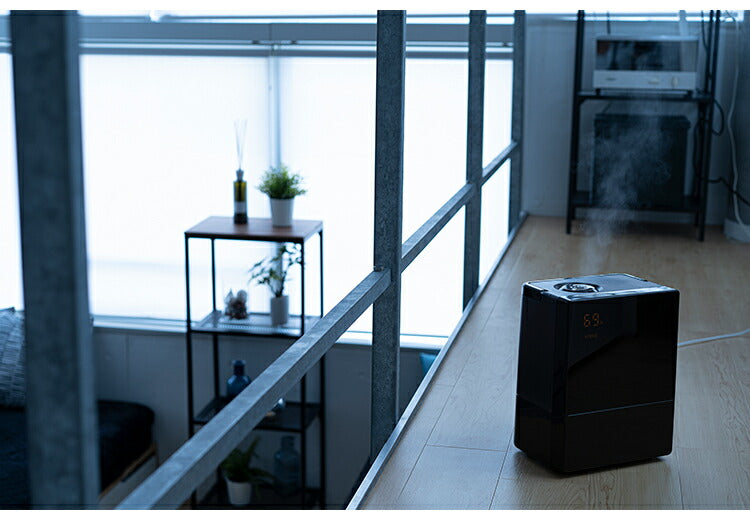 ハイブリッド加湿器 HFT-1725BR スクエアミスト 5.2L ブラウン SquareMist スリーアップ 湿度コントロール機能付 超音波 スチーム 加湿器 リモコン付き