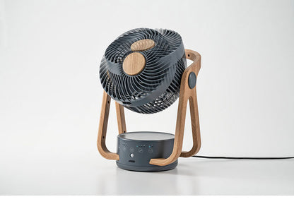 WOOD STYLE 節電センサー付DCサーキュレーター CF-T2314 アイボリー グレー グレージュ 空気循環 扇風機 木目 おしゃれ デザイン かわいい インテリア 家電 シンプル スリーアップ THREEUP