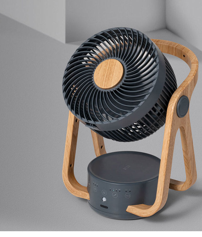 WOOD STYLE 節電センサー付DCサーキュレーター CF-T2314 アイボリー グレー グレージュ 空気循環 扇風機 木目 おしゃれ デザイン かわいい インテリア 家電 シンプル スリーアップ THREEUP
