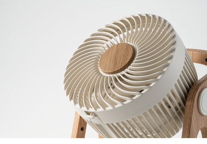 WOOD STYLE 節電センサー付DCサーキュレーター CF-T2314 アイボリー グレー グレージュ 空気循環 扇風機 木目 おしゃれ デザイン かわいい インテリア 家電 シンプル スリーアップ THREEUP