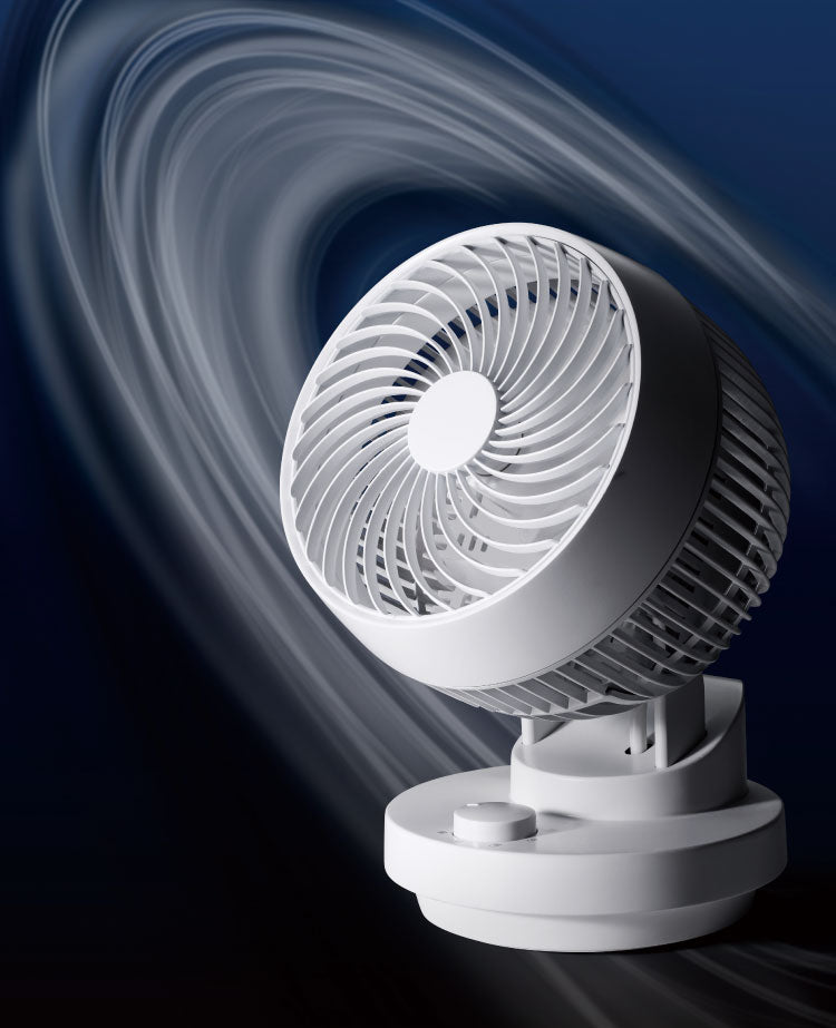 THREEUP 首振り機能付サーキュレーター AC 左右60度 自動 上下90度 14畳程度 ホワイト ブラック ガード分解 CF-T2490 首振り サーキュレーター 左右首振り コンパクト 小型 水洗い 送風