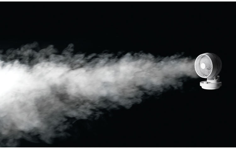 THREEUP 首振り機能付サーキュレーター AC 左右60度 自動 上下90度 14畳程度 ホワイト ブラック ガード分解 CF-T2490 首振り サーキュレーター 左右首振り コンパクト 小型 水洗い 送風