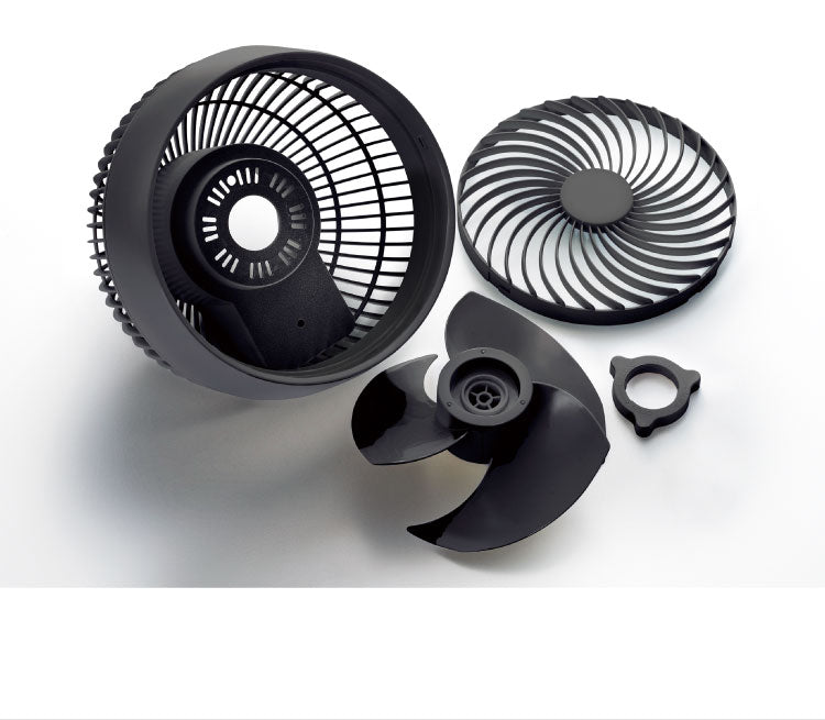 THREEUP 3Dスイングターボサーキュレーター360 AC 360度 左右60度 自動 16畳程度 ホワイト ブラック ガード分解 CF-T2491 サーキュレーター コンパクト 小型 水洗い 送風 送風機 扇風機 白 黒