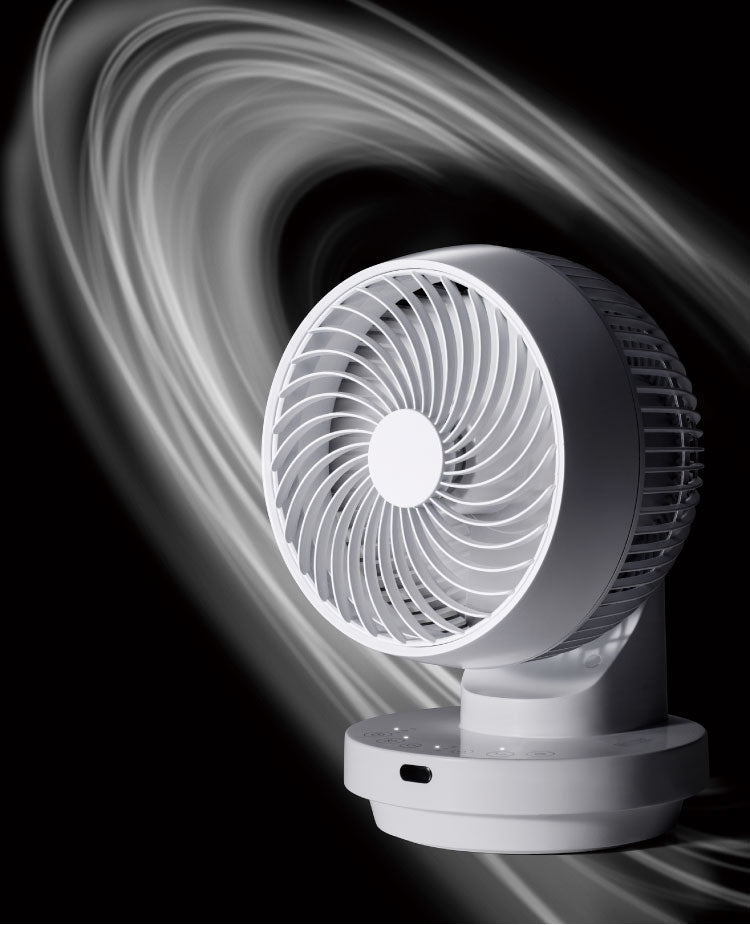 THREEUP 多機能3Dスイングターボサーキュレーター360 AC 360度 左右60度 自動 16畳程度 ホワイト ガード分解 リモコン付き CF-T2492 サーキュレーター コンパクト 小型 水洗い 送風 送風機