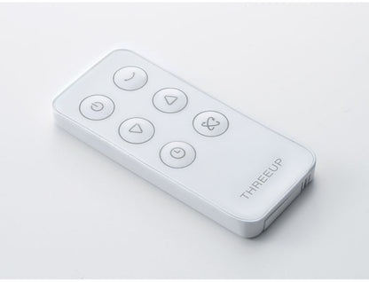 THREEUP 多機能3Dスイングターボサーキュレーター360 AC 360度 左右60度 自動 16畳程度 ホワイト ガード分解 リモコン付き CF-T2492 サーキュレーター コンパクト 小型 水洗い 送風 送風機