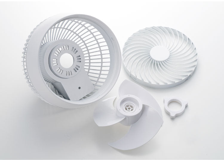 THREEUP 多機能3Dスイングターボサーキュレーター360 AC 360度 左右60度 自動 16畳程度 ホワイト ガード分解 リモコン付き CF-T2492 サーキュレーター コンパクト 小型 水洗い 送風 送風機