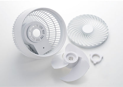 THREEUP 多機能3Dスイングターボサーキュレーター360 AC 360度 左右60度 自動 16畳程度 ホワイト ガード分解 リモコン付き CF-T2492 サーキュレーター コンパクト 小型 水洗い 送風 送風機