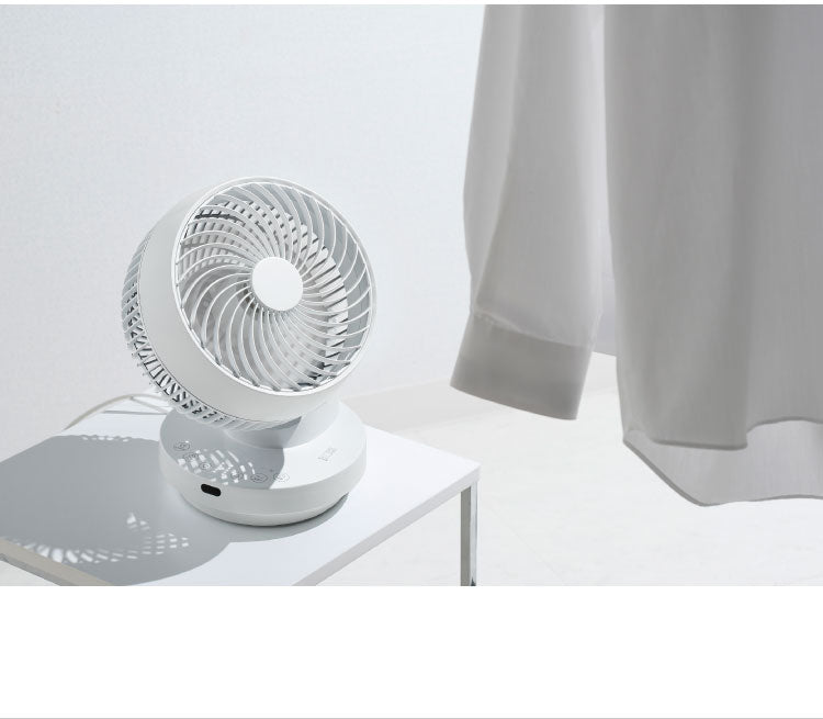 THREEUP 多機能3DスイングDCターボサーキュレーター360 DC 360度 左右60度 自動 18畳程度 ホワイト ブラック ガード分解 衣類乾燥モード メモリー 減灯機能 リモコン付き CF-T2493 サーキュレーター